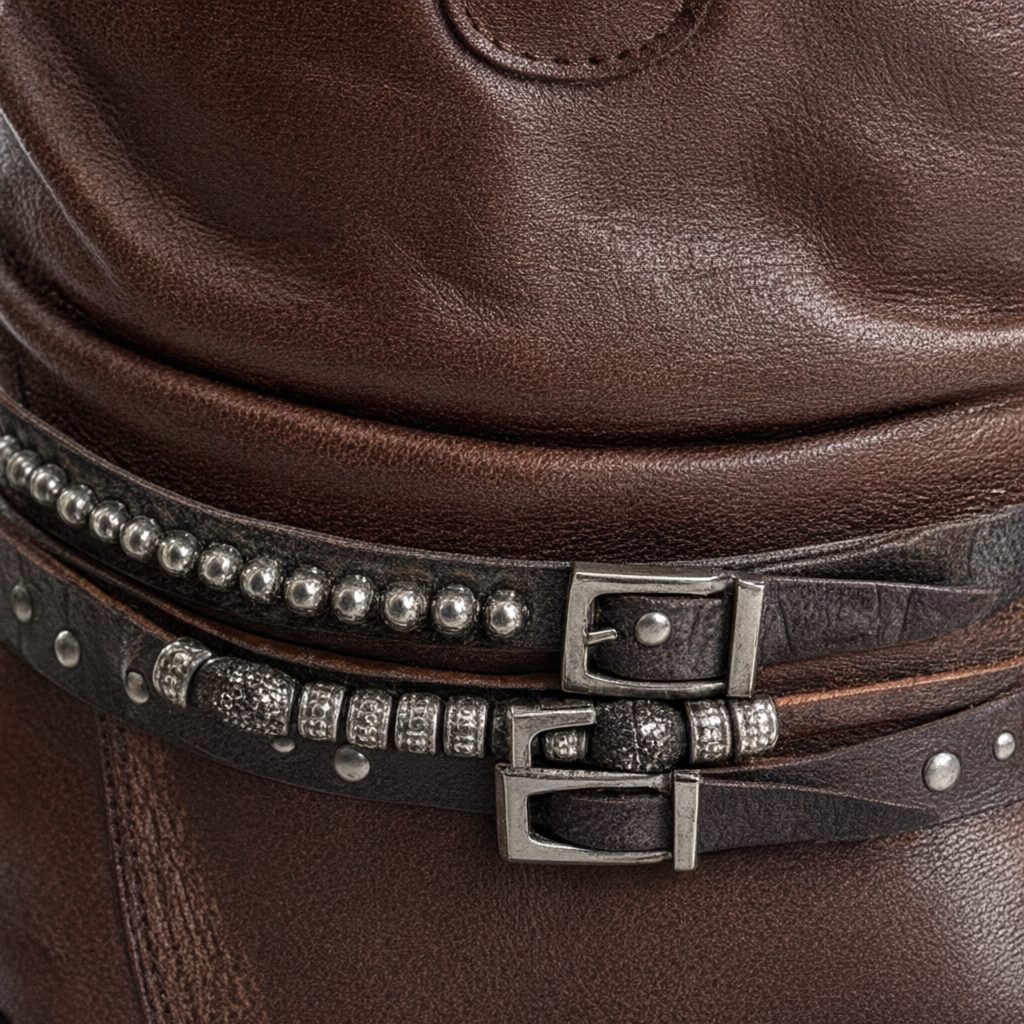 Detalle de Botin motero para mujer Angara Moda