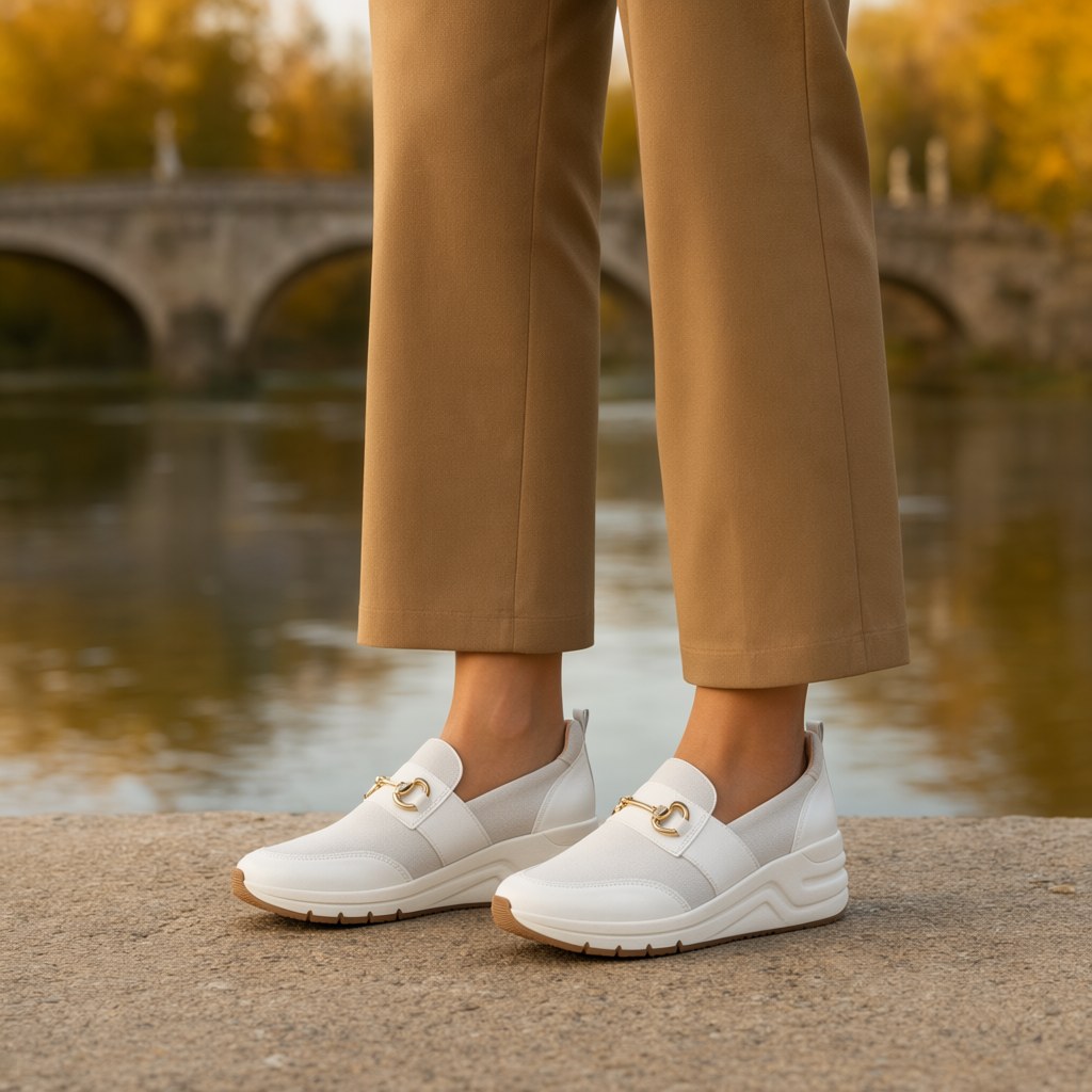 Deportivas estribo cuña con una modelo para mujer Angara Moda