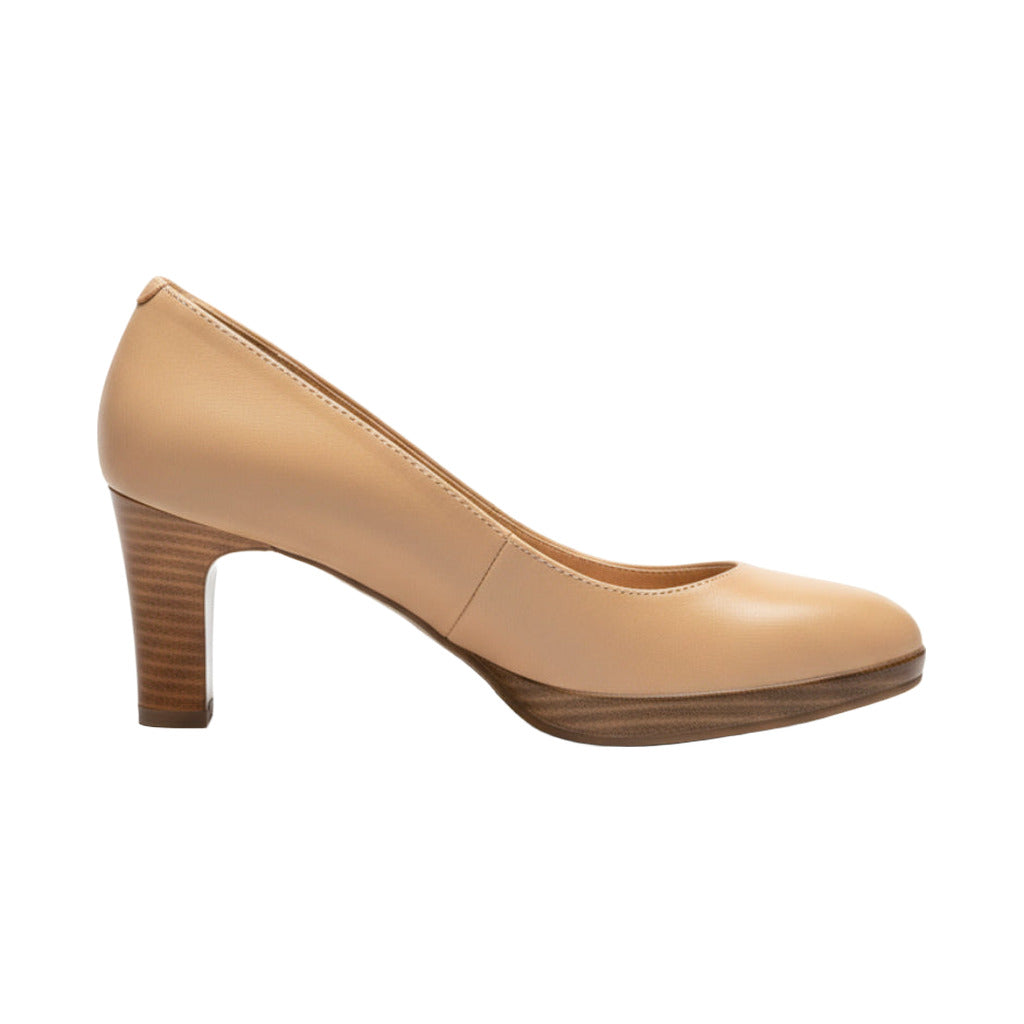 Zapato vestir tacon piel en color único sobre fondo blanco para mujer Angara Moda