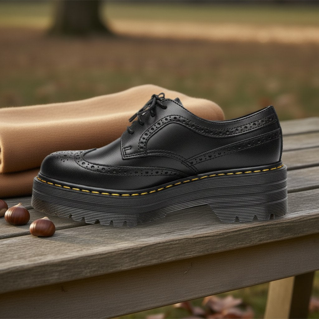 Zapato castellano plataforma sobre una superficie para mujer Angara Moda