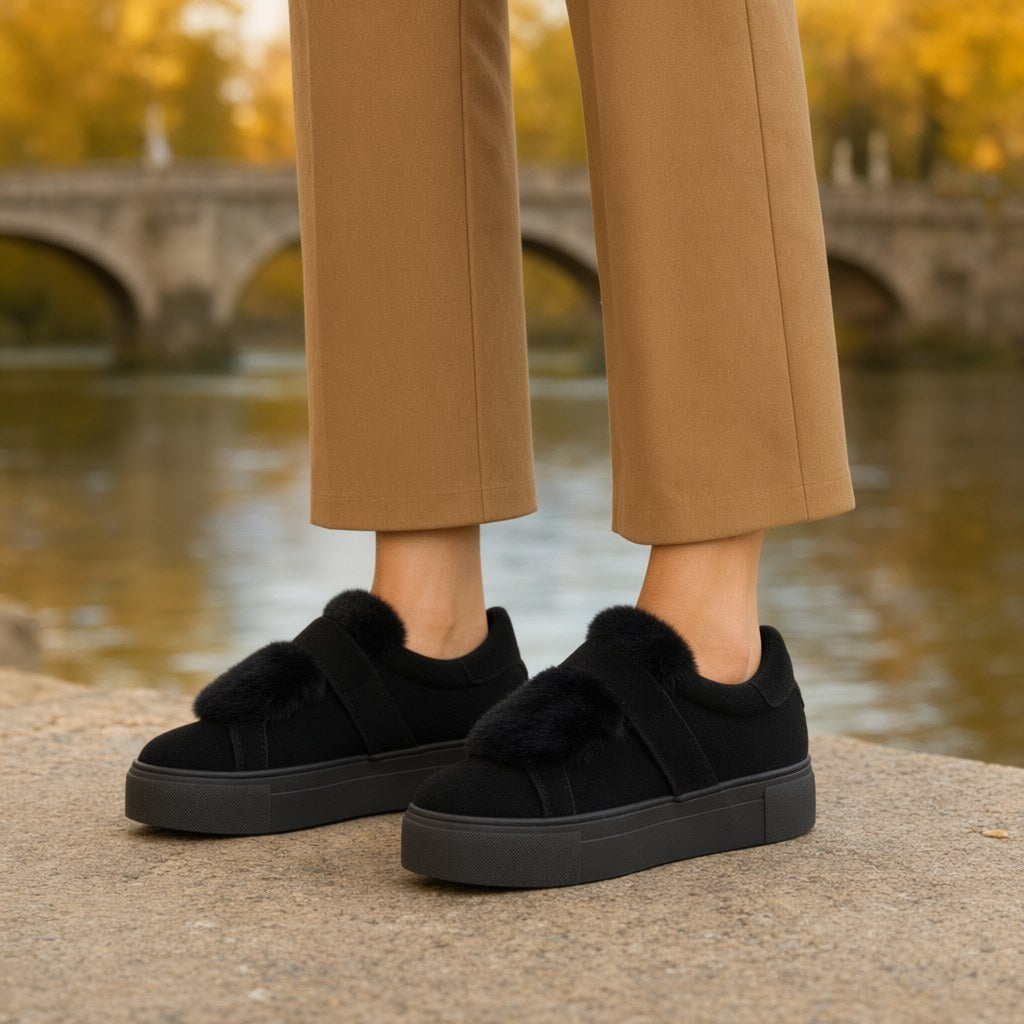 Deportivas con pelo con una modelo para mujer Angara Moda
