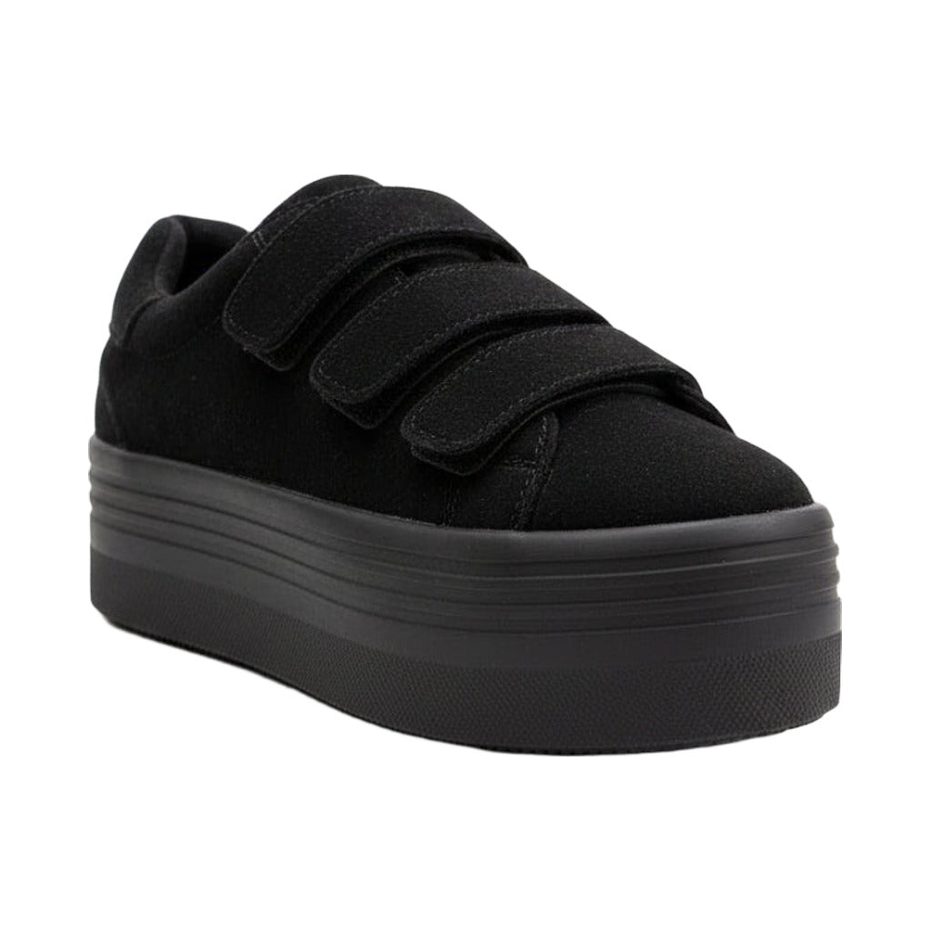 Deportivas con 3 velcros sobre fondo blanco, vista trasera para mujer Angara Moda