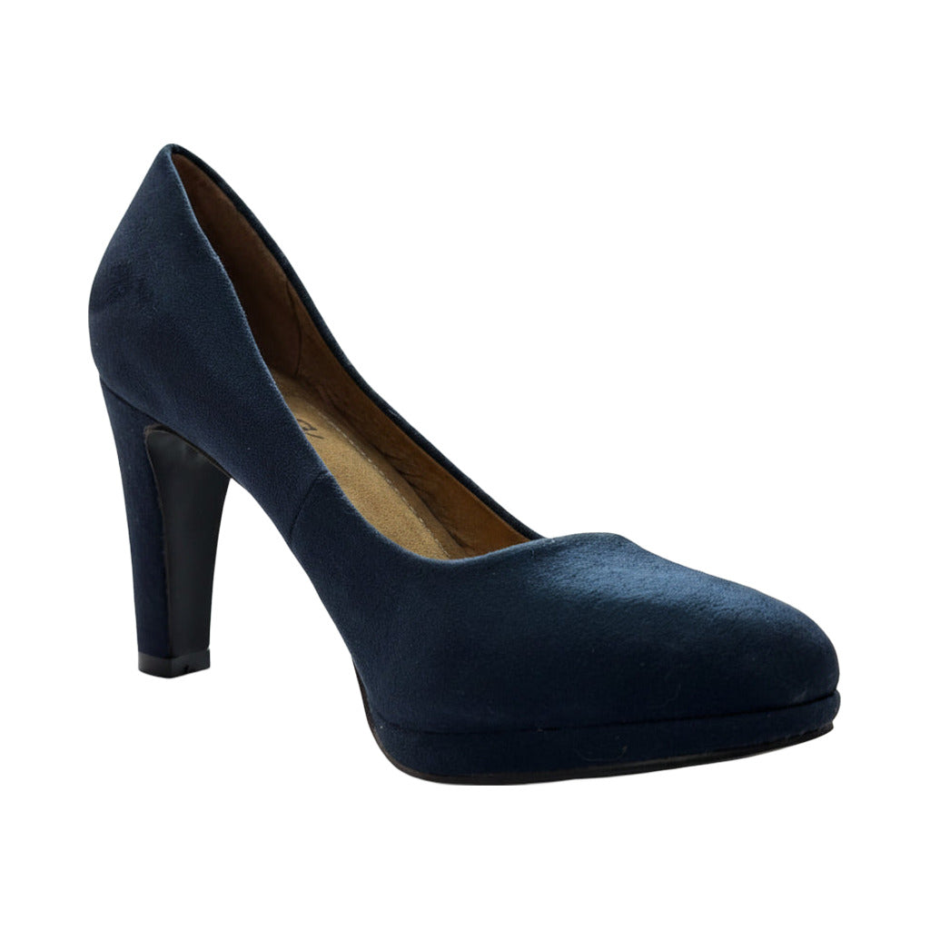 Zapato tacon alto sobre fondo blanco, vista trasera para mujer Angara Moda