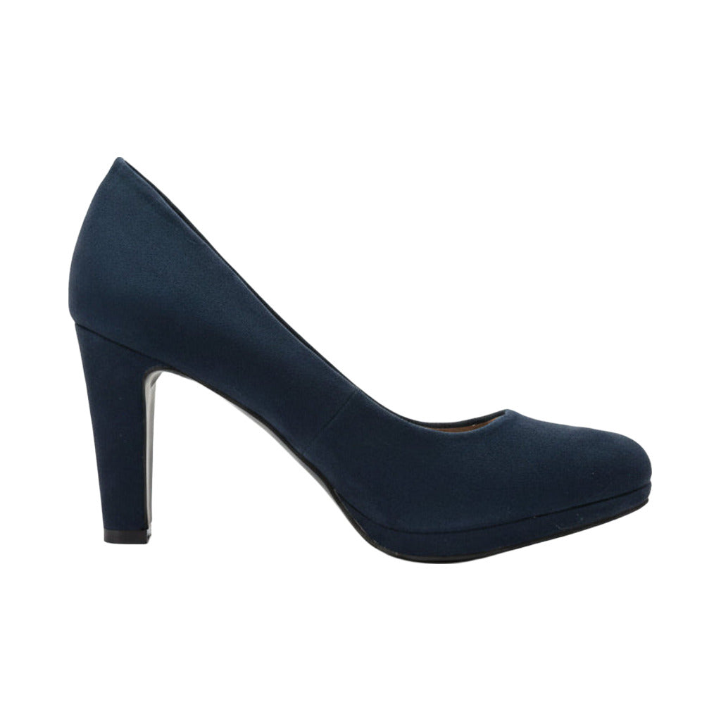 Zapato tacon alto en color Azul sobre fondo blanco para mujer Angara Moda