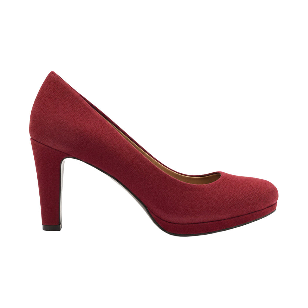 Zapato tacon alto en color Rojo sobre fondo blanco para mujer Angara Moda