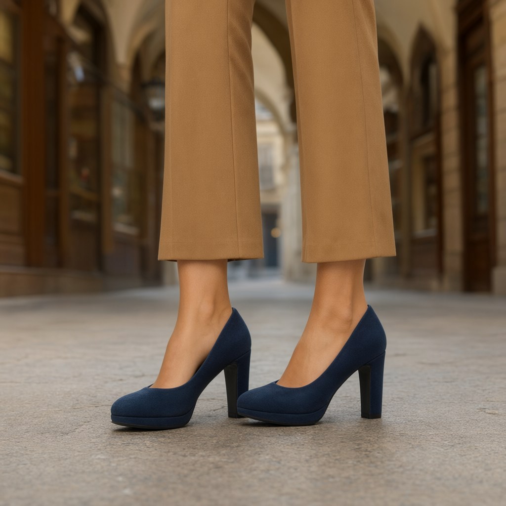 Zapato tacon alto con una modelo para mujer Angara Moda