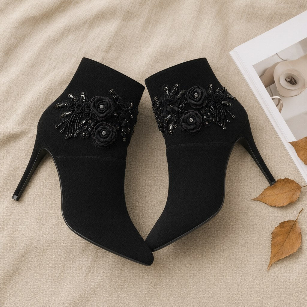 Botin tacon alto desde arriba para mujer Angara Moda