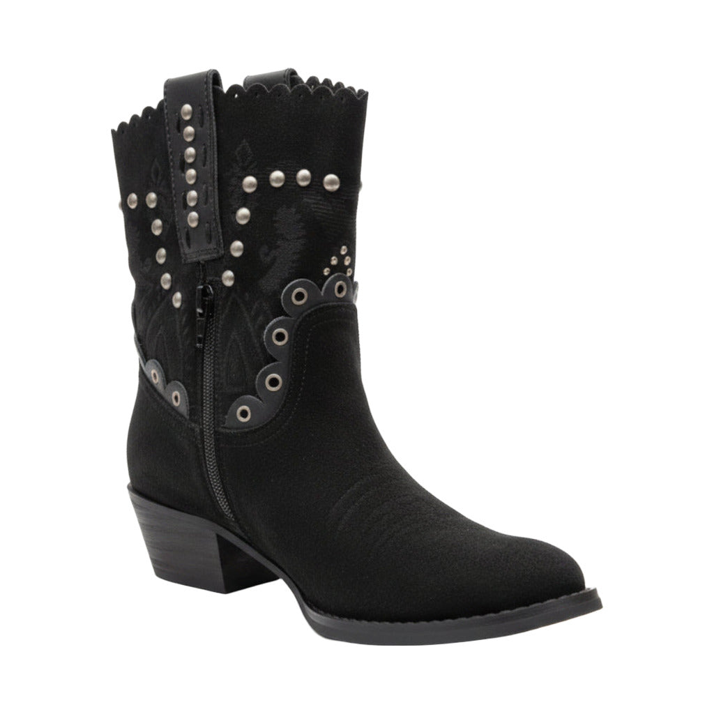 Botin campero texas sobre fondo blanco, vista trasera para mujer Angara Moda