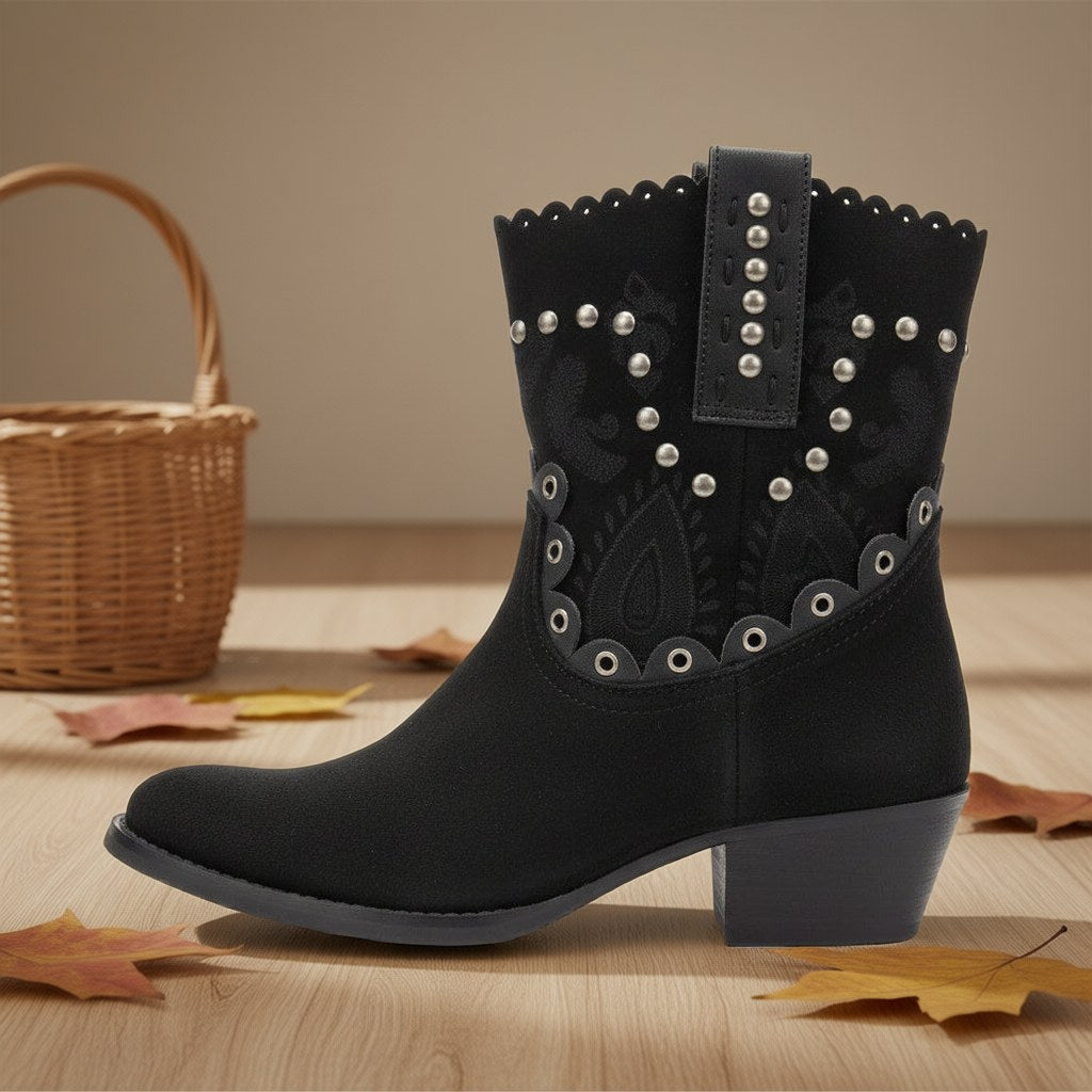 Botin campero texas sobre una superficie para mujer Angara Moda