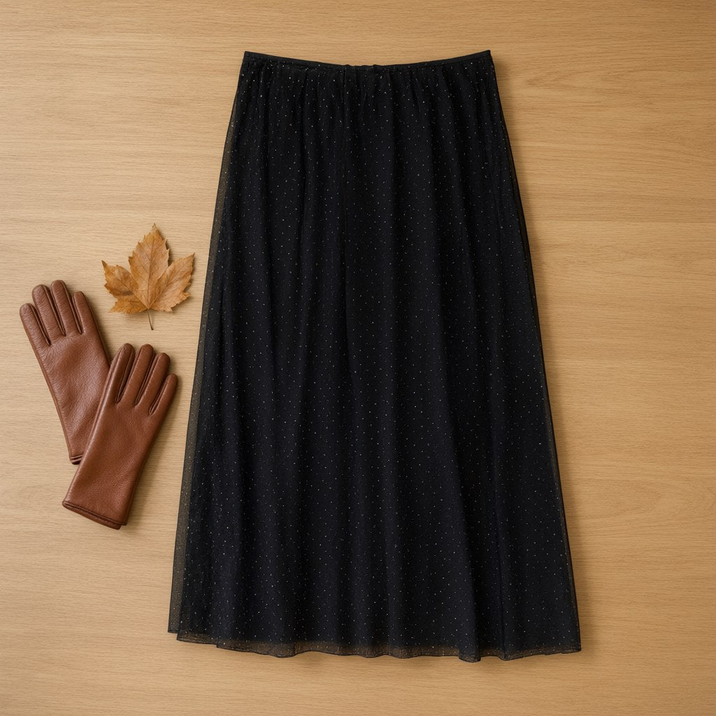 Falda midi strass desde arriba para mujer Angara Moda