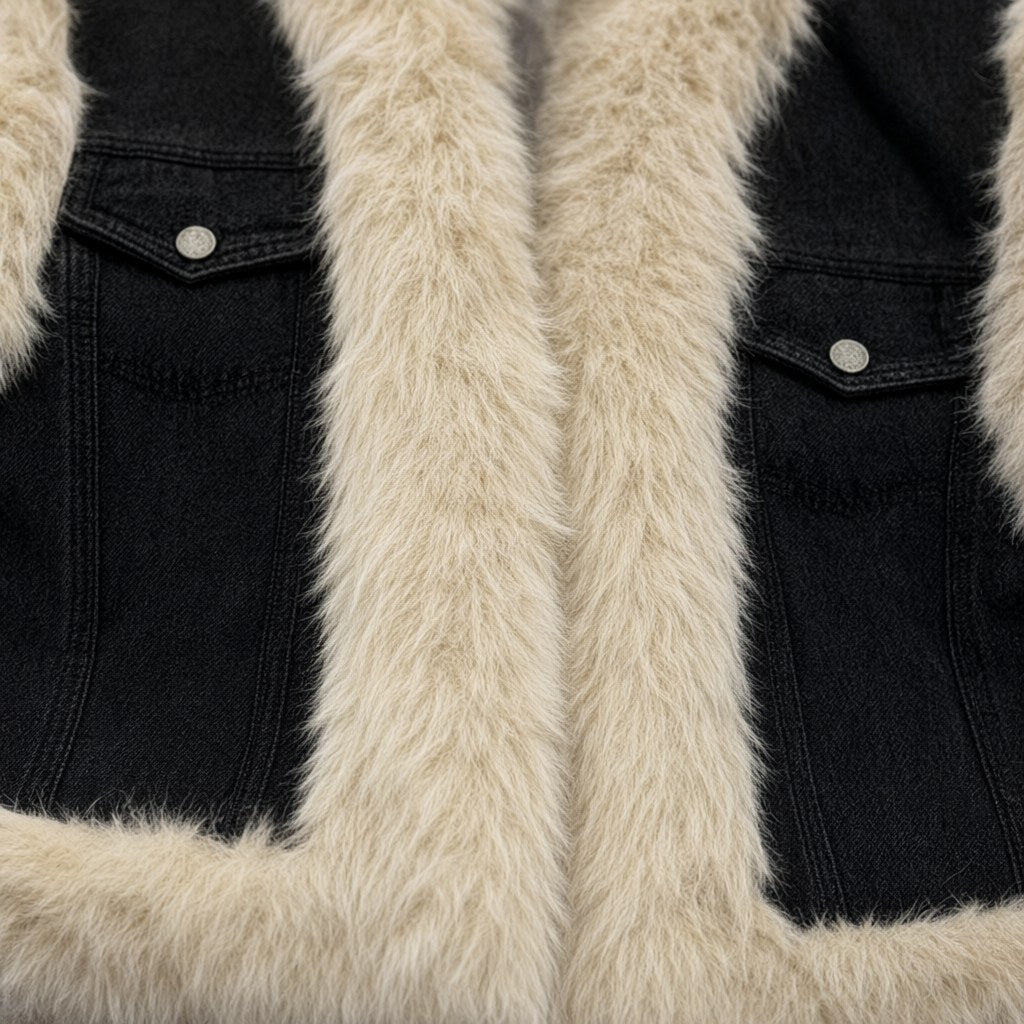 Detalle del tejido de Chaleco Ramata para mujer Angara Moda