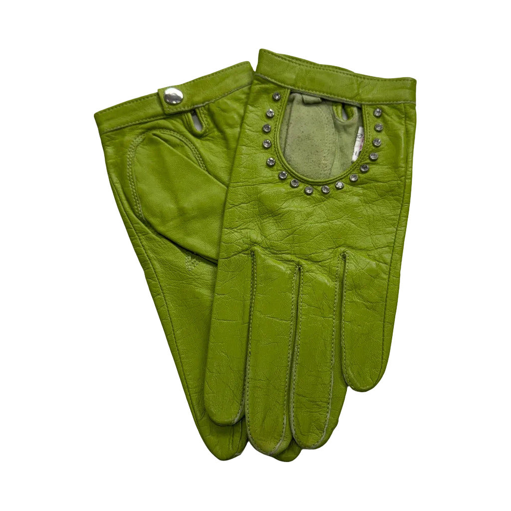 Guantes selam en color Verde pistacho sobre fondo blanco para mujer Angara Moda