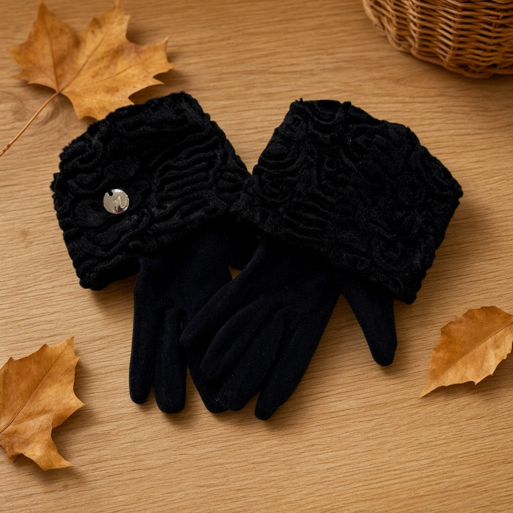 Guantes saba sobre una superficie para mujer Angara Moda