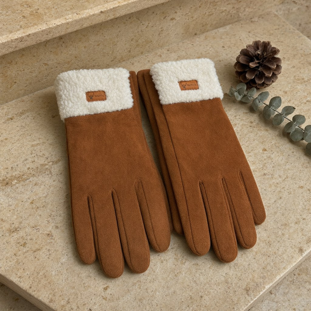 Guantes tola sobre una superficie para mujer Angara Moda