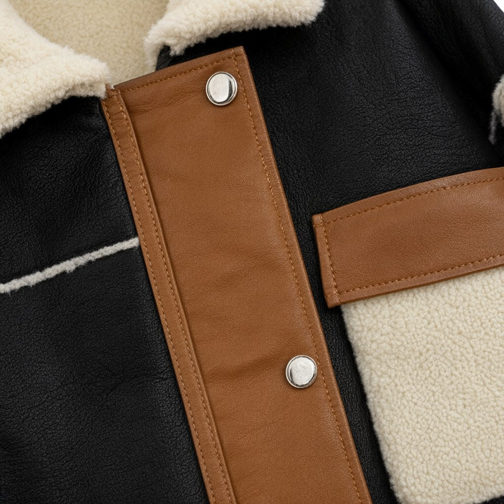 Detalle del tejido de Abrigo Line para mujer Angara Moda