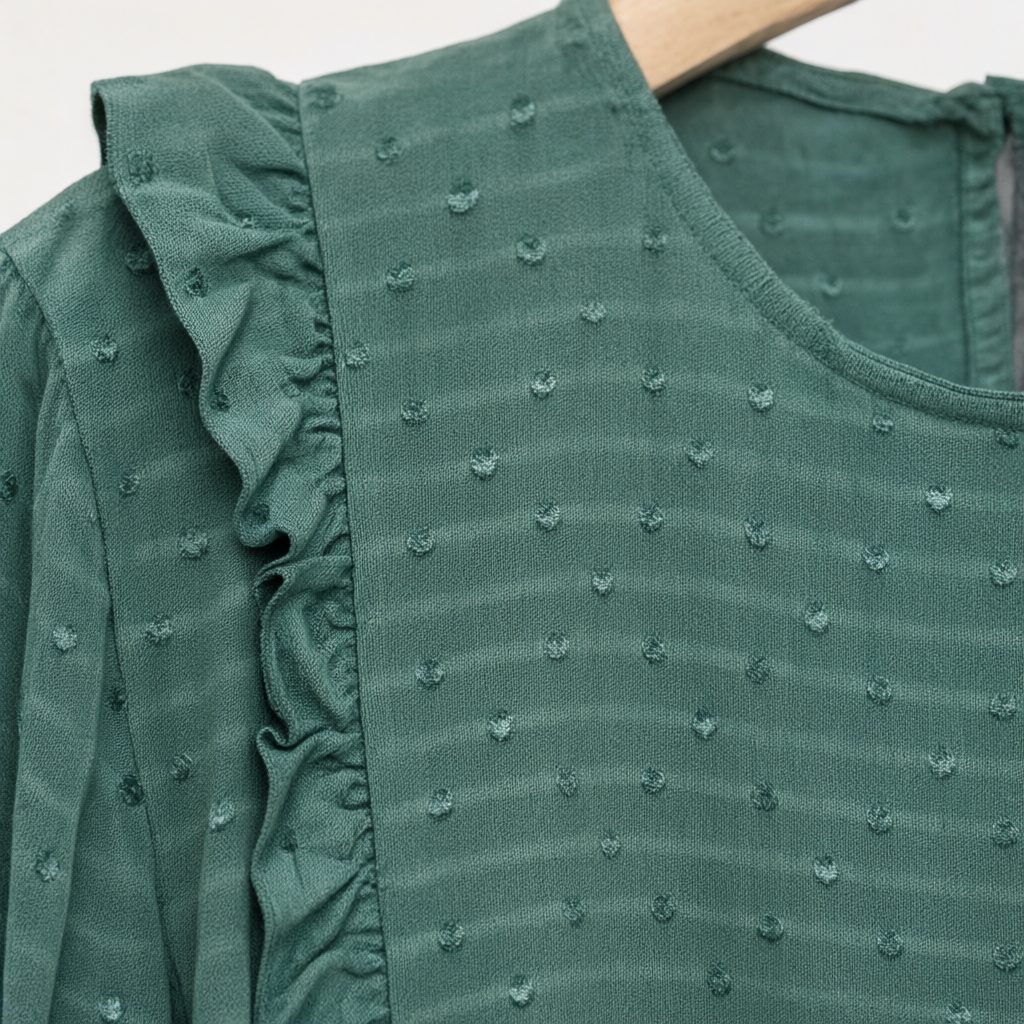 Detalle del tejido de Top Menorca para mujer Angara Moda