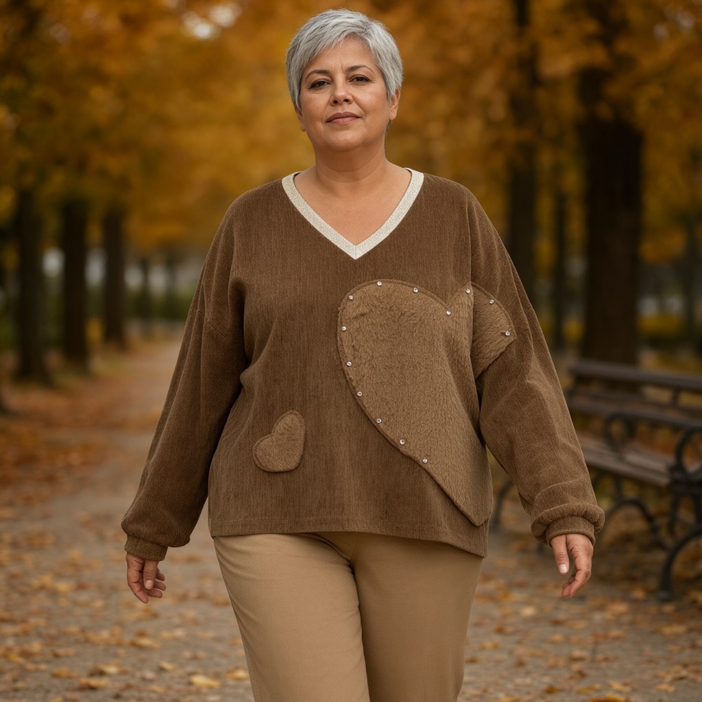 Sudadera Banana con una modelo para mujer Angara Moda