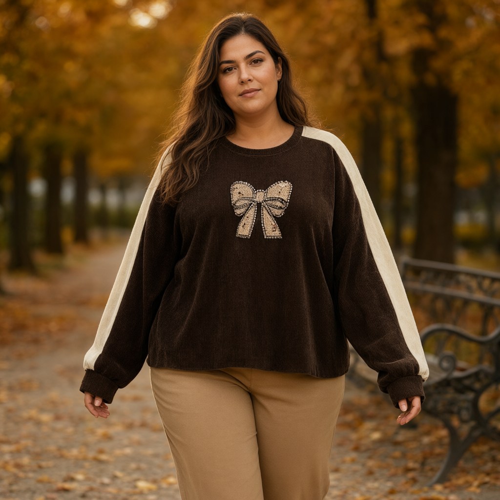 Sudadera granada con una modelo para mujer Angara Moda