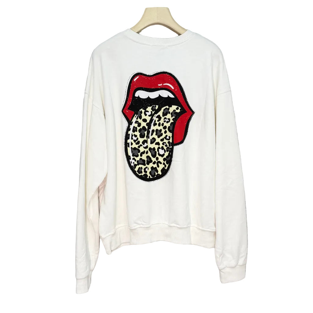 Sudadera cereza sobre fondo blanco para mujer Angara Moda