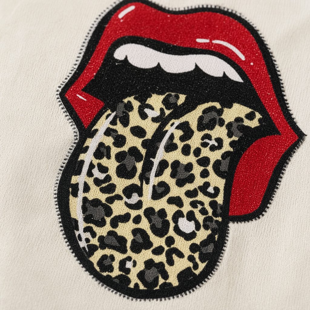 Detalle del tejido de Sudadera cereza para mujer Angara Moda