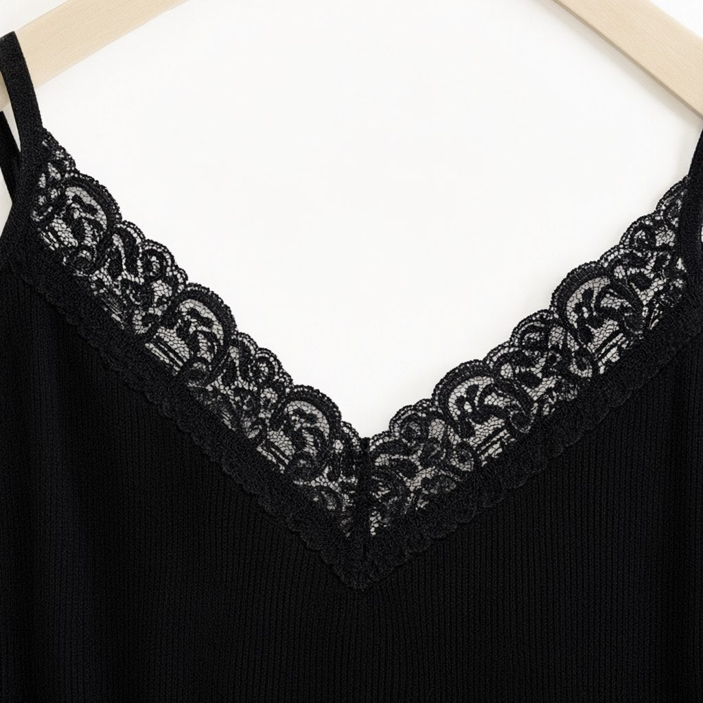Detalle del tejido de Lencera Victoria para mujer Angara Moda