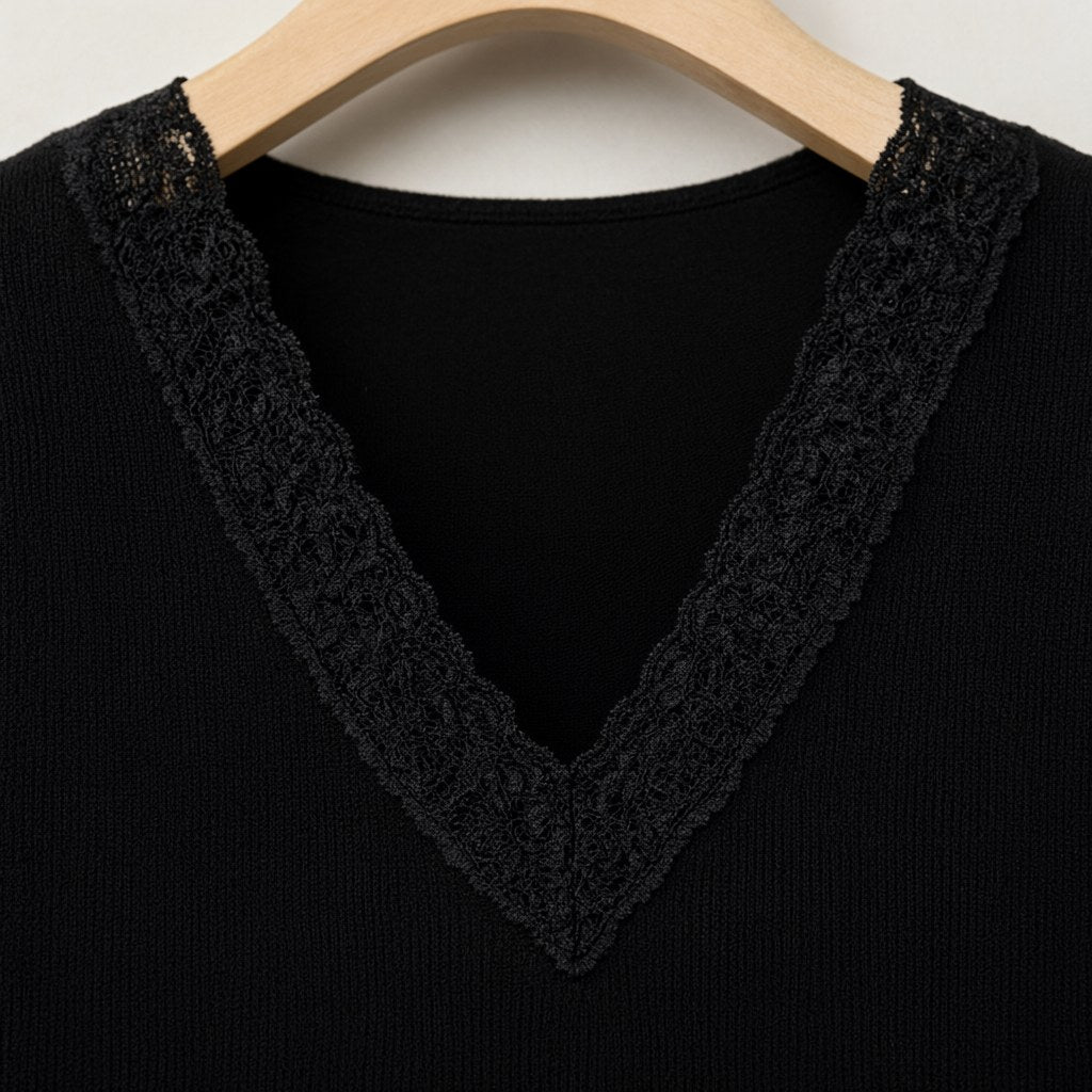 Detalle del tejido de Lencera Monica B para mujer Angara Moda