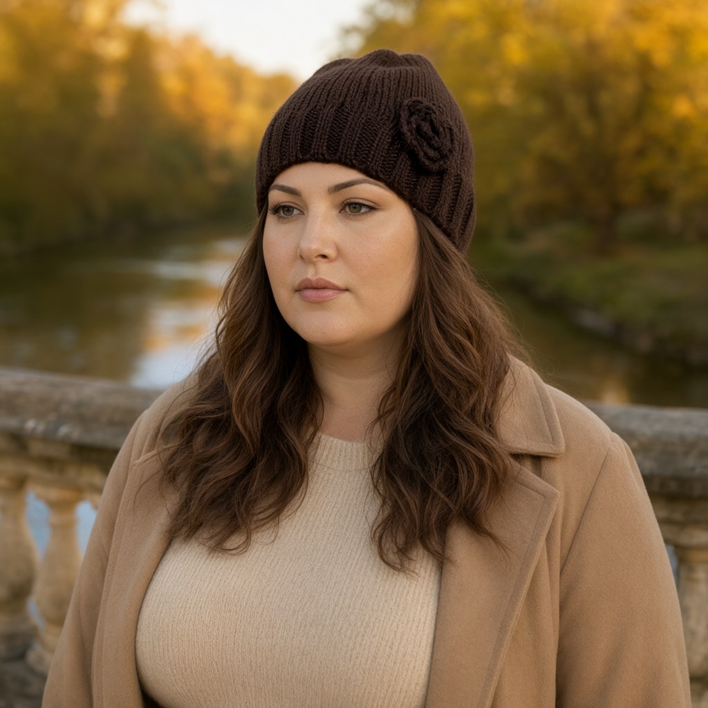 Gorro Claire con una modelo para mujer Angara Moda