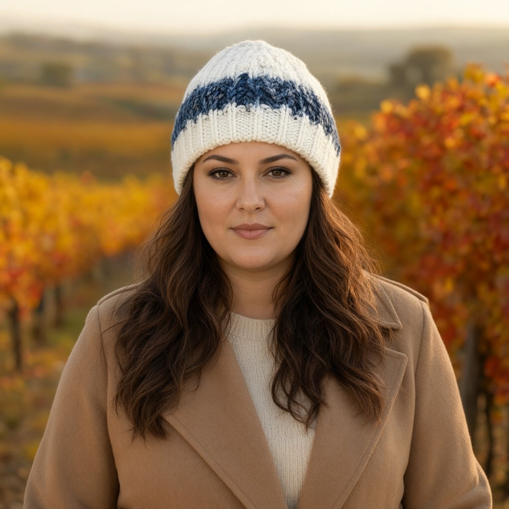 Gorro Manon con una modelo para mujer Angara Moda