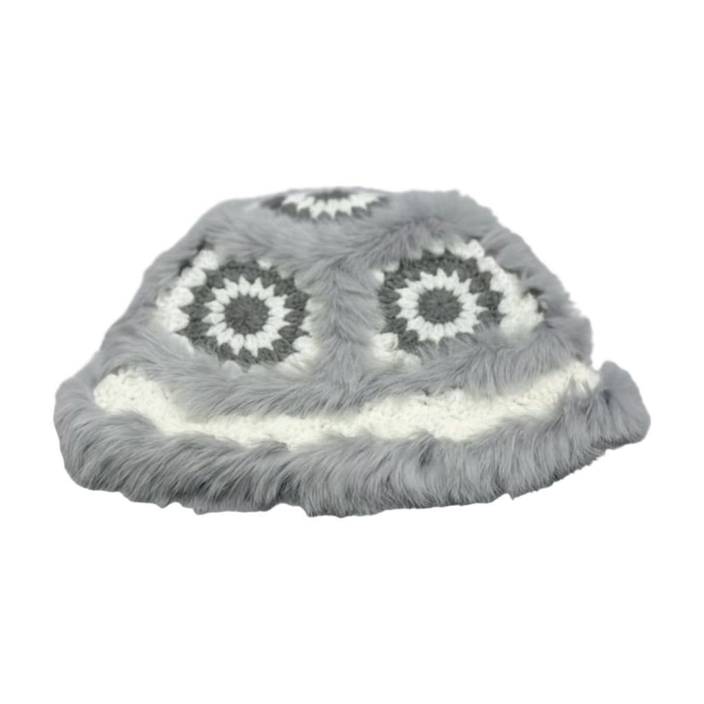Gorro sidonie en color Gris/blanco sobre fondo blanco para mujer Angara Moda