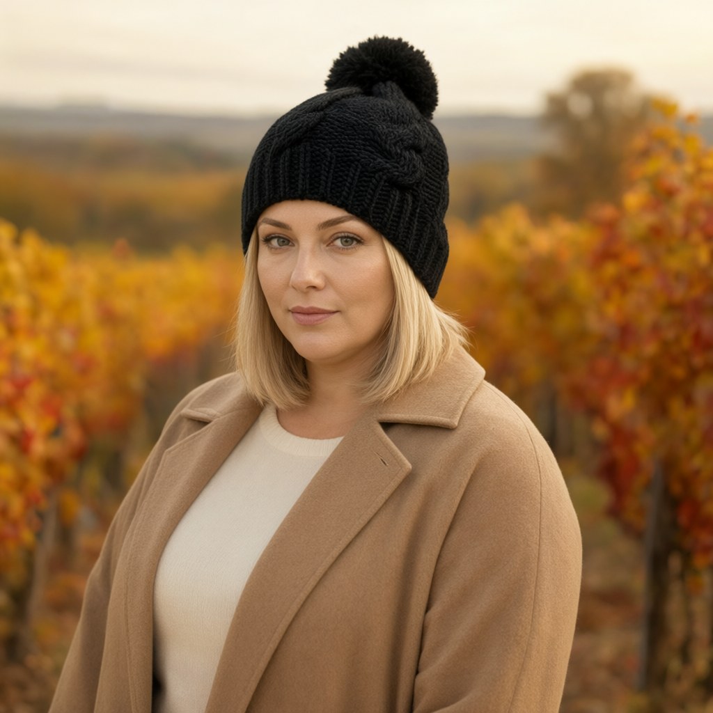 Gorro sixtine con una modelo para mujer Angara Moda