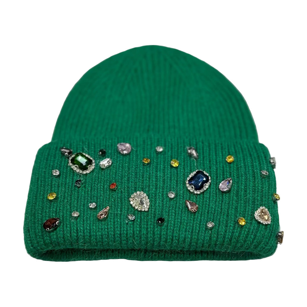 Gorro suzzane en color Verde sobre fondo blanco para mujer Angara Moda