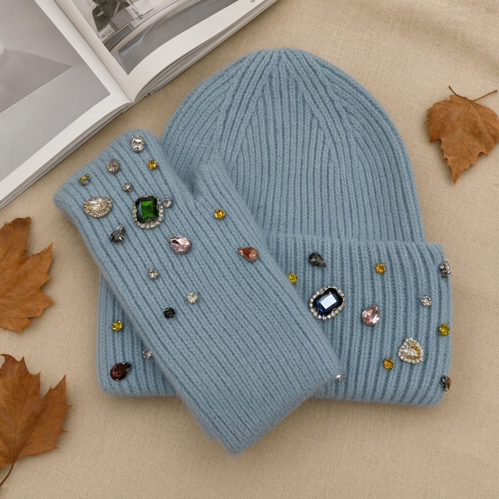 Gorro vanille desde arriba para mujer Angara Moda