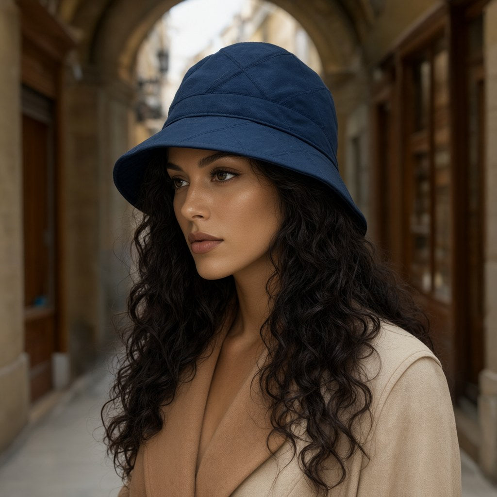 Gorro violette con una modelo para mujer Angara Moda
