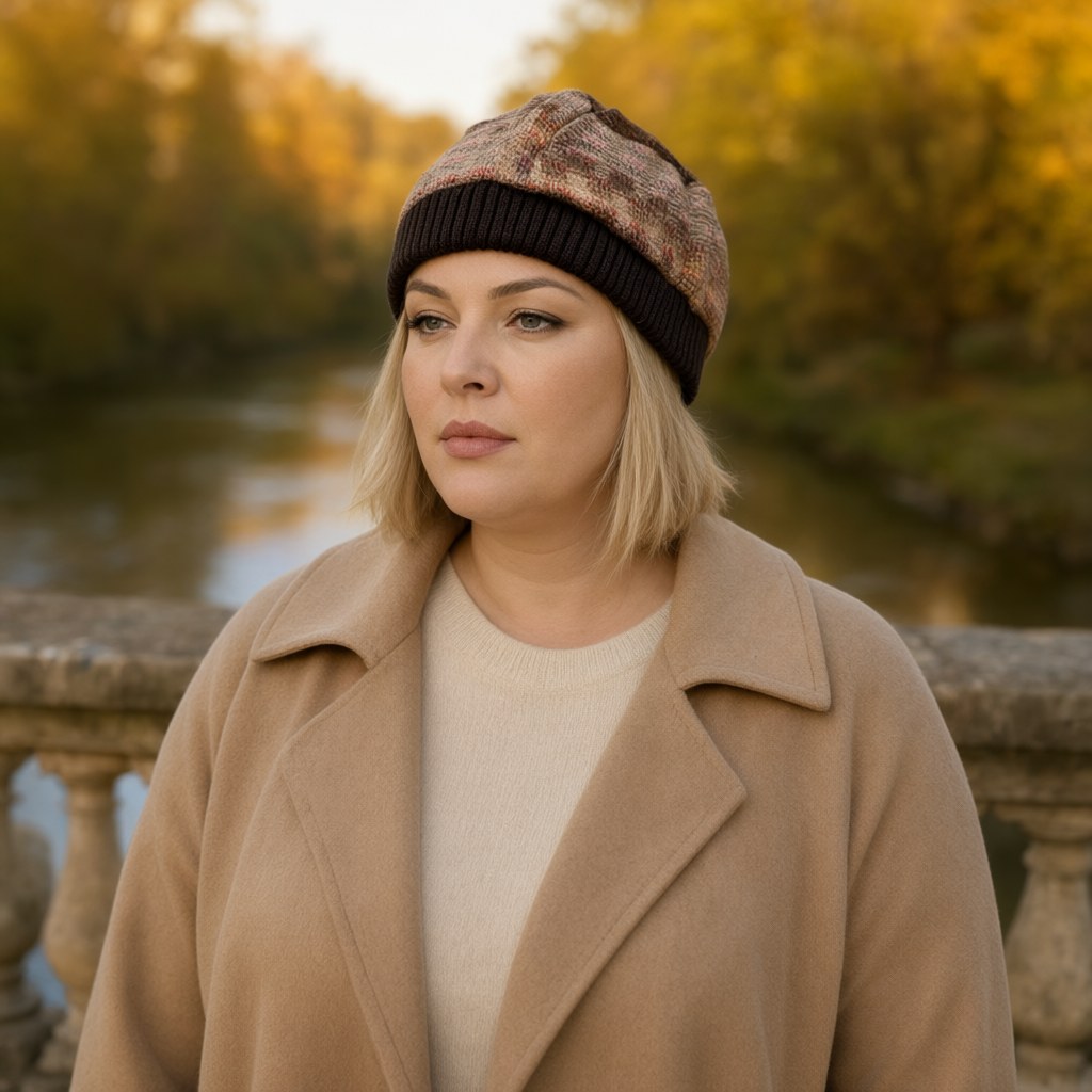 Gorro Aline con una modelo para mujer Angara Moda