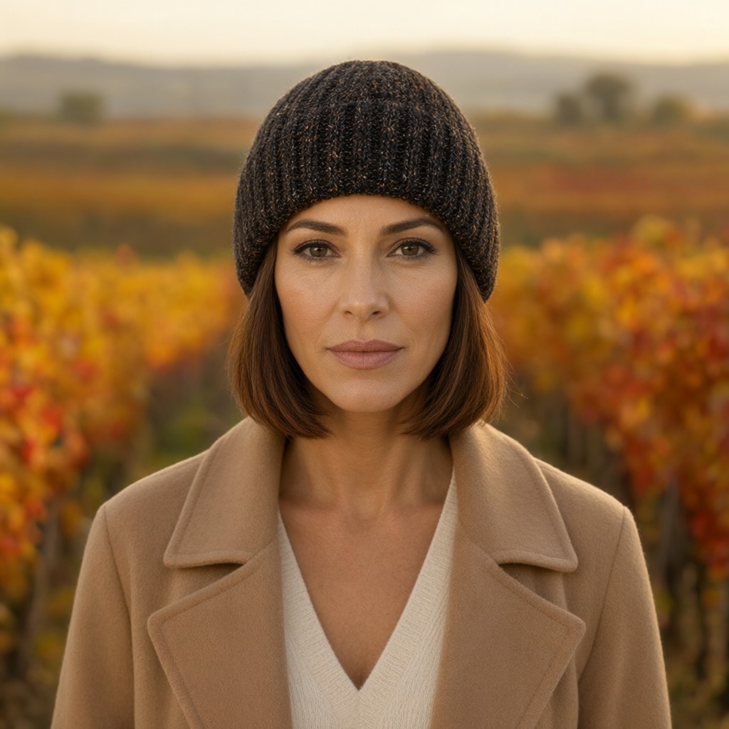 Gorro Blanche con una modelo para mujer Angara Moda