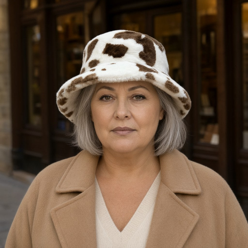 Gorro Ilona con una modelo para mujer Angara Moda
