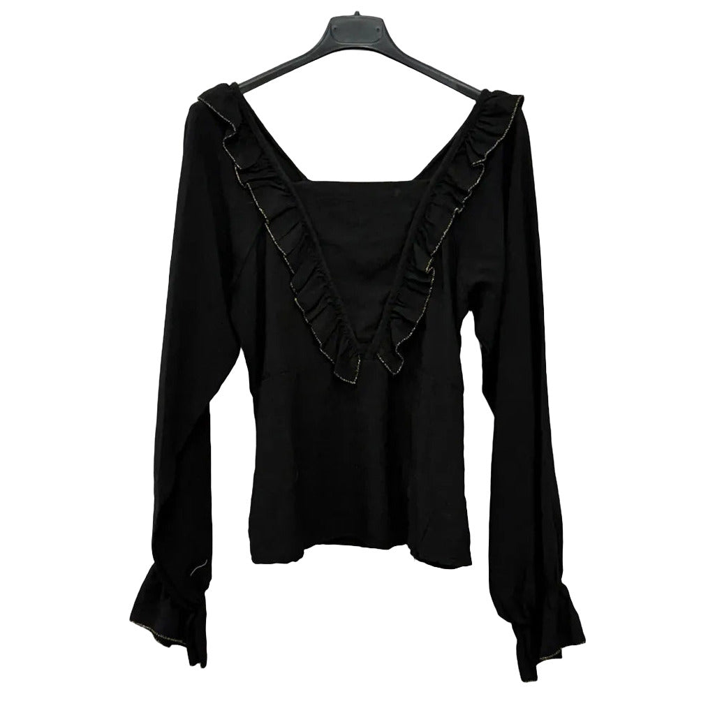 Blusa Zafiro en color Negro sobre fondo blanco para mujer Angara Moda