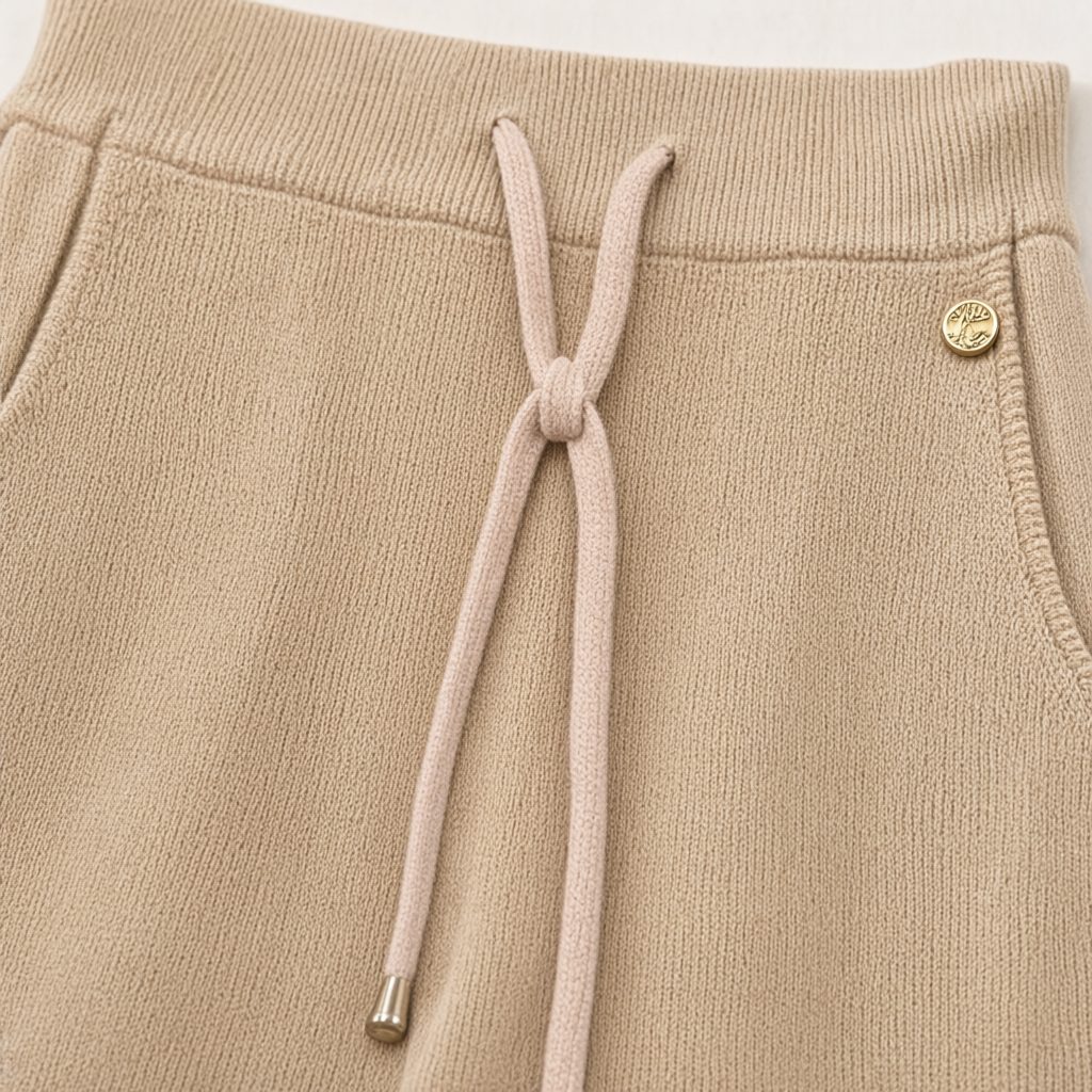 Detalle del tejido de Pantalon pechina para mujer Angara Moda