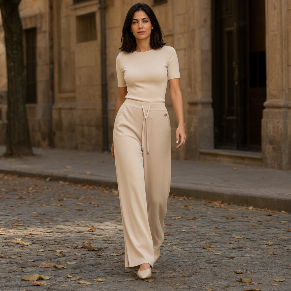Pantalon pechina con una modelo para mujer Angara Moda