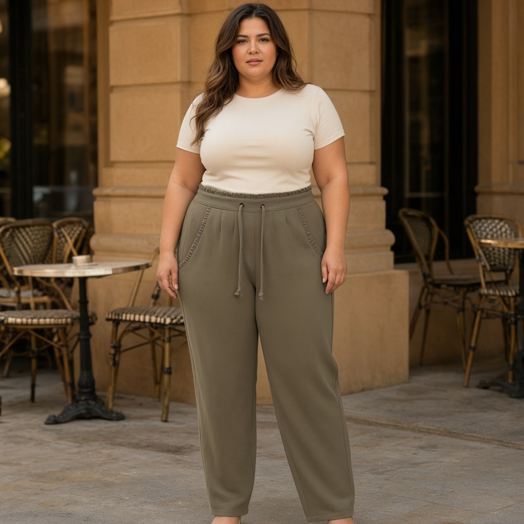 Pantalon Encinas con una modelo para mujer Angara Moda