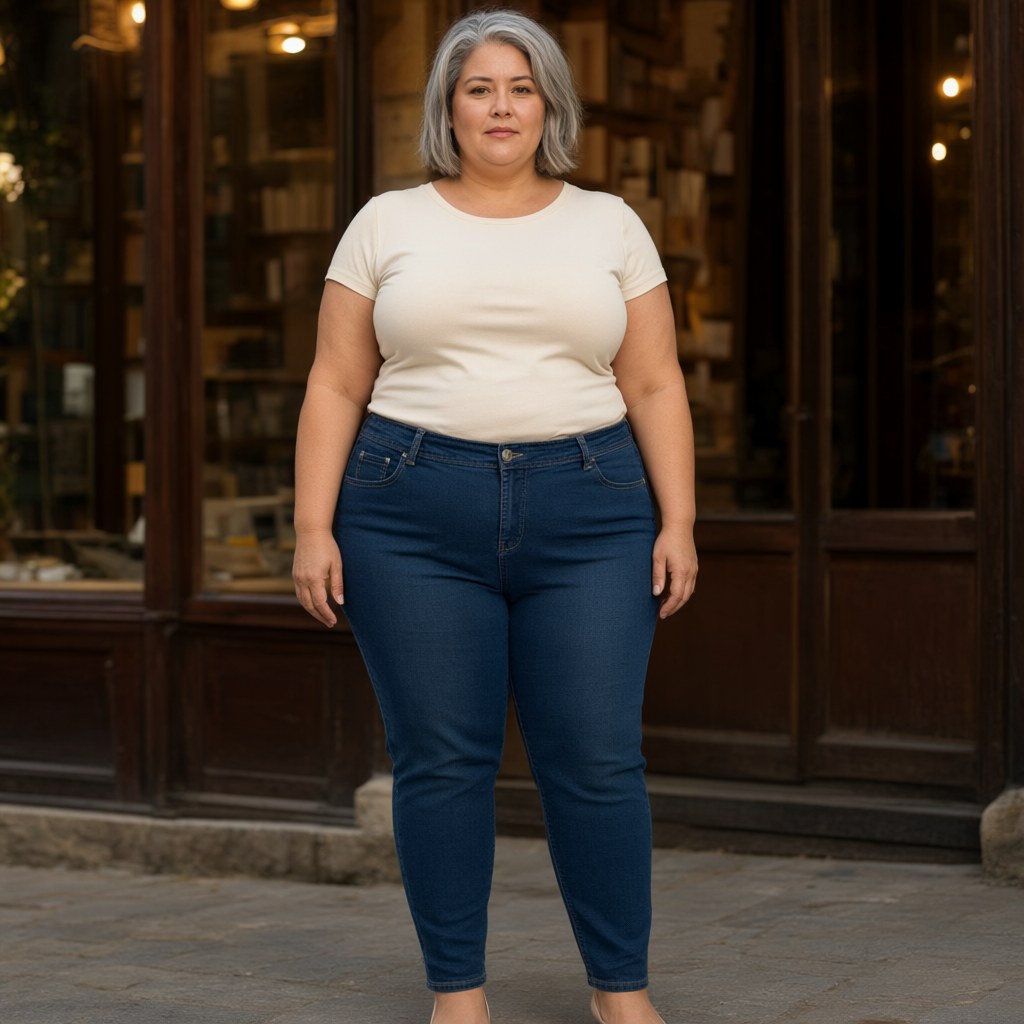 Pantalon Niebla con una modelo para mujer Angara Moda