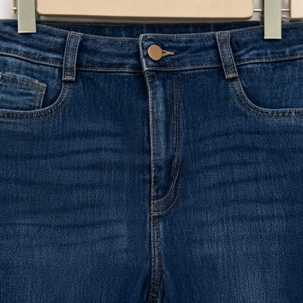 Detalle del tejido de Pantalon vaquero Rociana para mujer Angara Moda