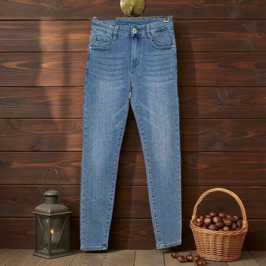 Pantalon vaquero Cazorla colgada en un ambiente para mujer Angara Moda