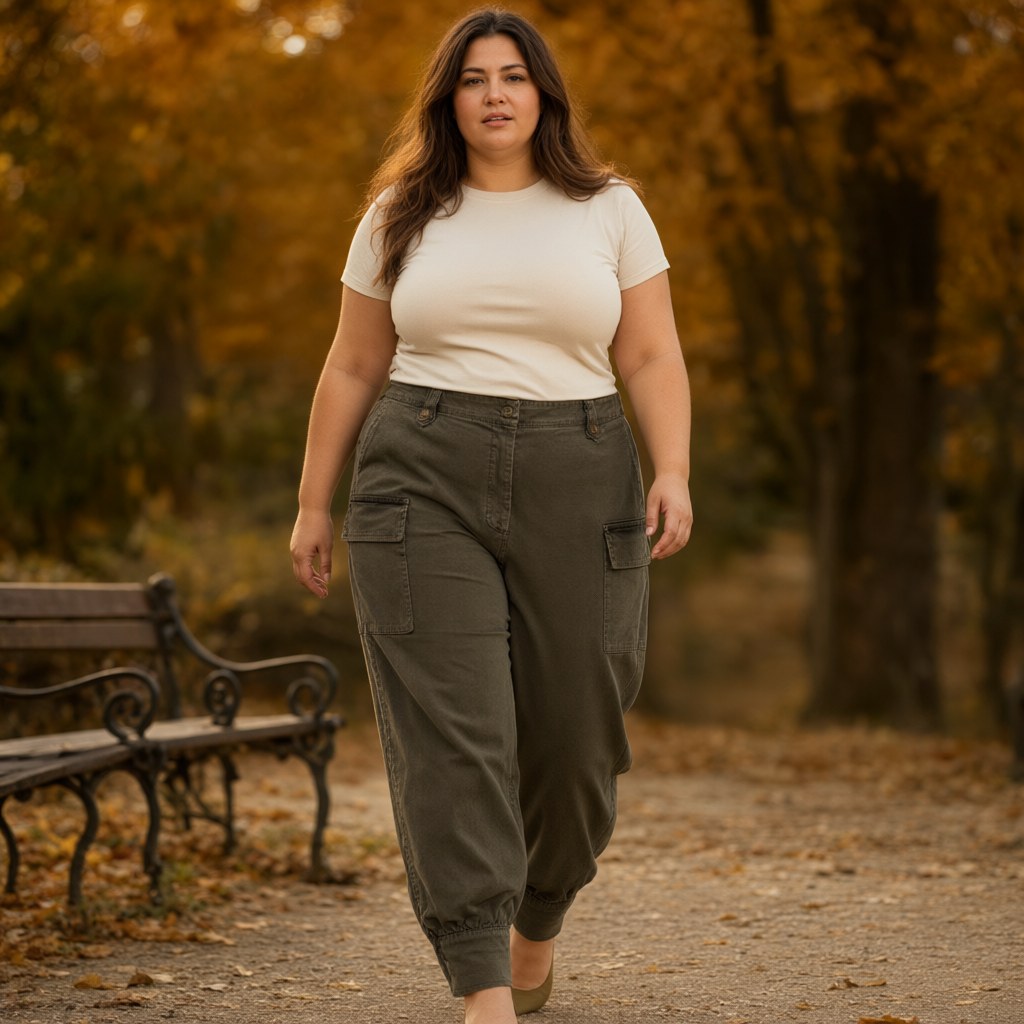 Pantalon Villarodrigo con una modelo para mujer Angara Moda