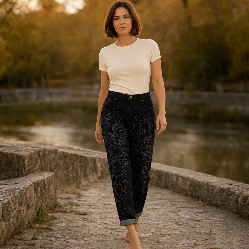 Pantalon Mijas con una modelo para mujer Angara Moda