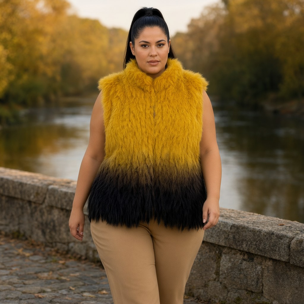 Chaleco balu con una modelo para mujer Angara Moda