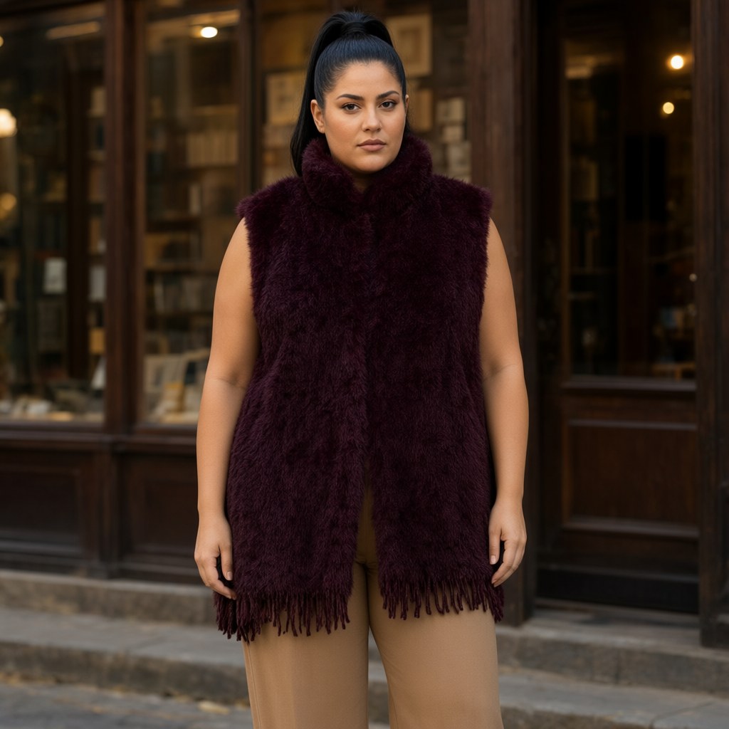 Chaleco bayona con una modelo para mujer Angara Moda