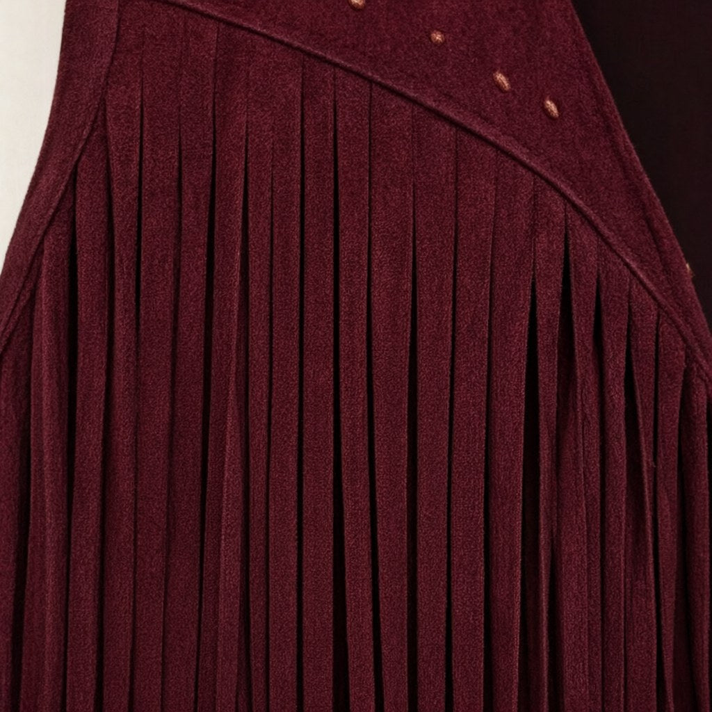 Detalle del tejido de Chaleco Avestruz para mujer Angara Moda