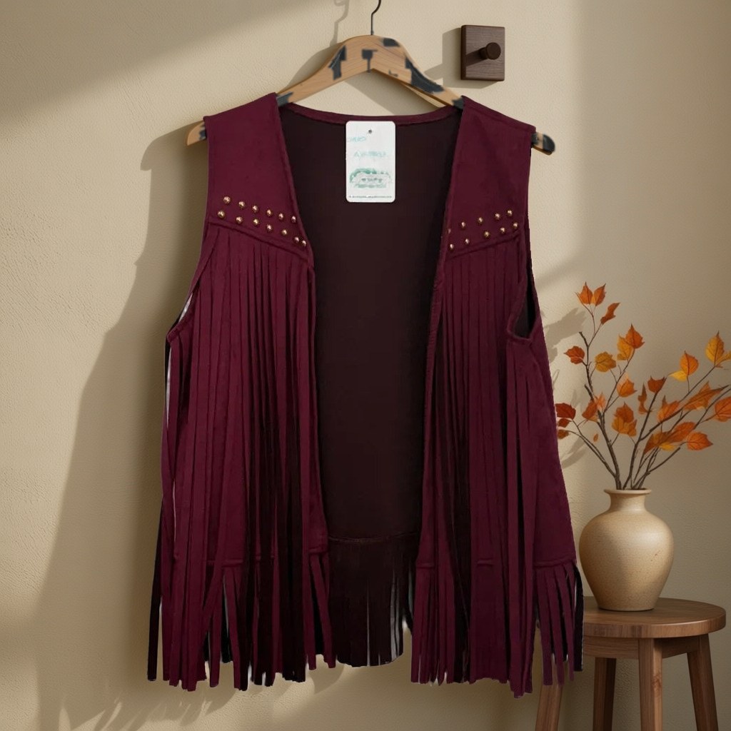Chaleco Avestruz colgada en un ambiente para mujer Angara Moda
