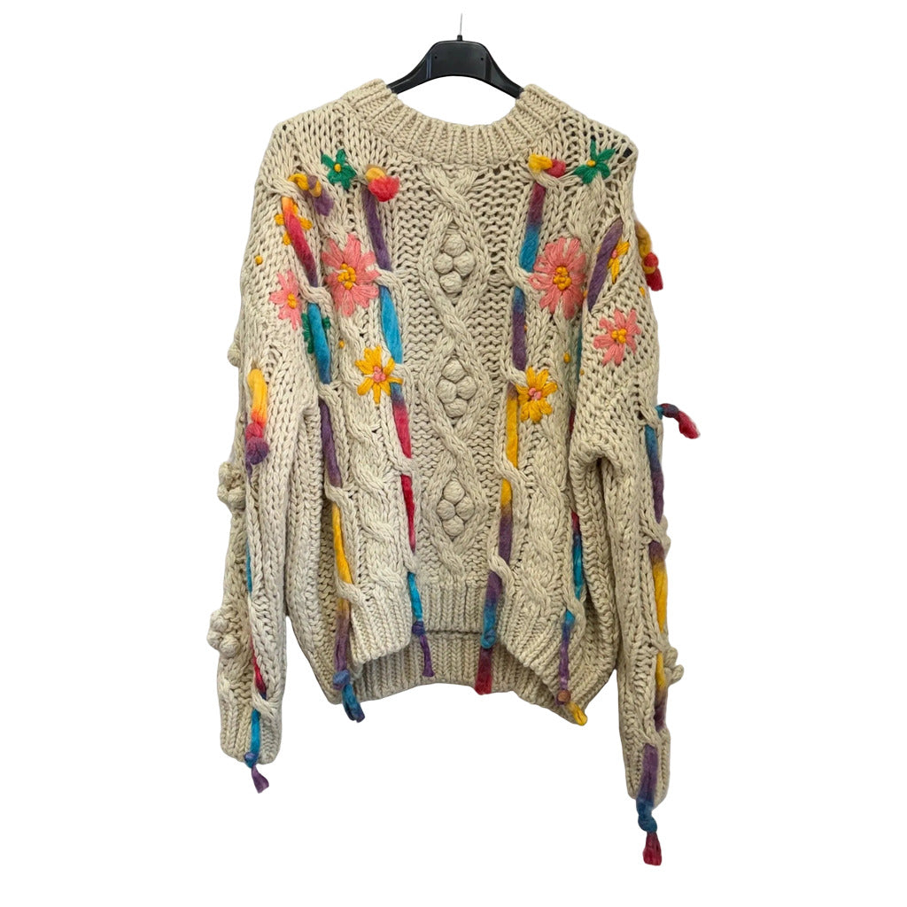 Jersey Emú en color Blanco crudo sobre fondo blanco para mujer Angara Moda